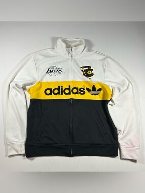 Adidas NBA Los Angeles Lakers Kobe Bryant Mana Basketball Full Zip Hoodie Men L